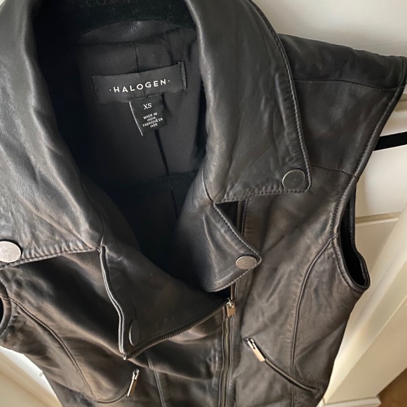 Halogen Leather Moto Vest - Picture 6 of 8